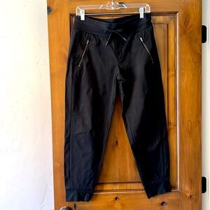 Athleta jogger pants with two sides, zippers size 6